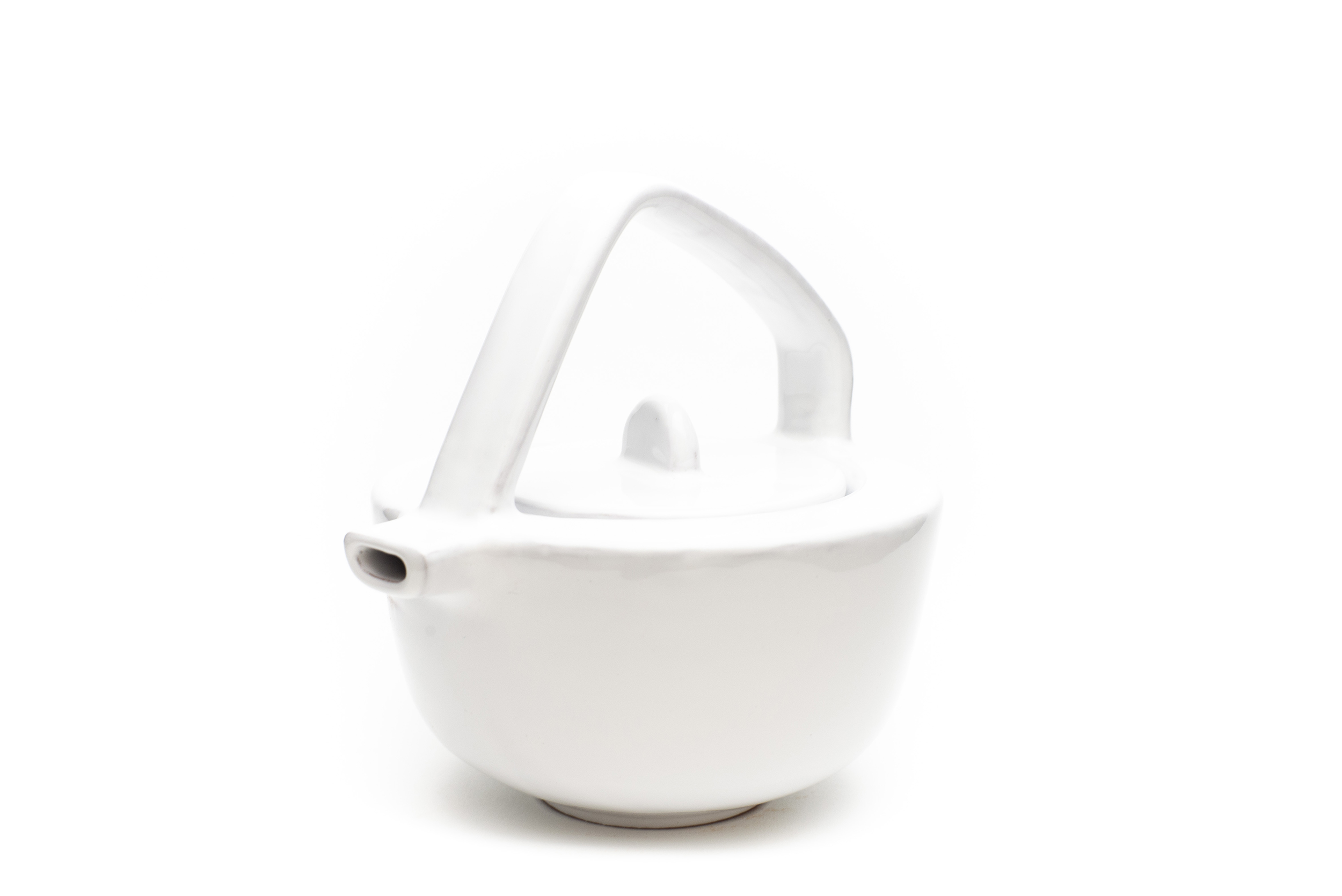 Luxury handmade designer white teapot