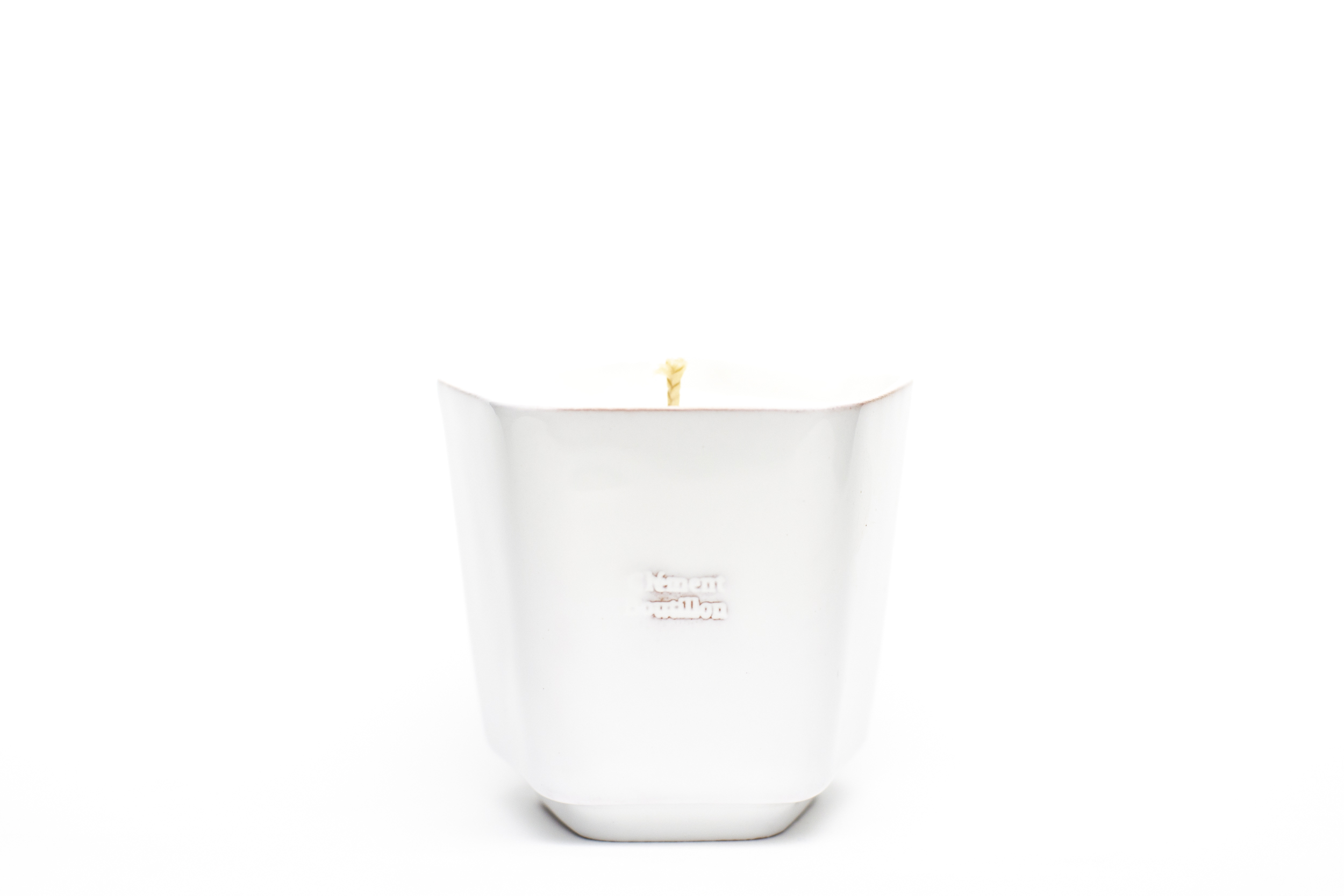 Perfumed luxury designer ceramic candle white