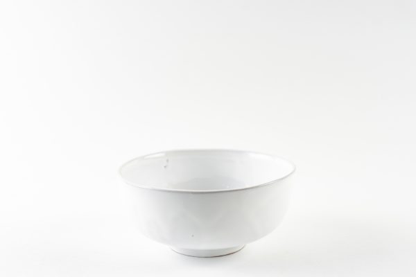 designer ceramic white ramen bowl