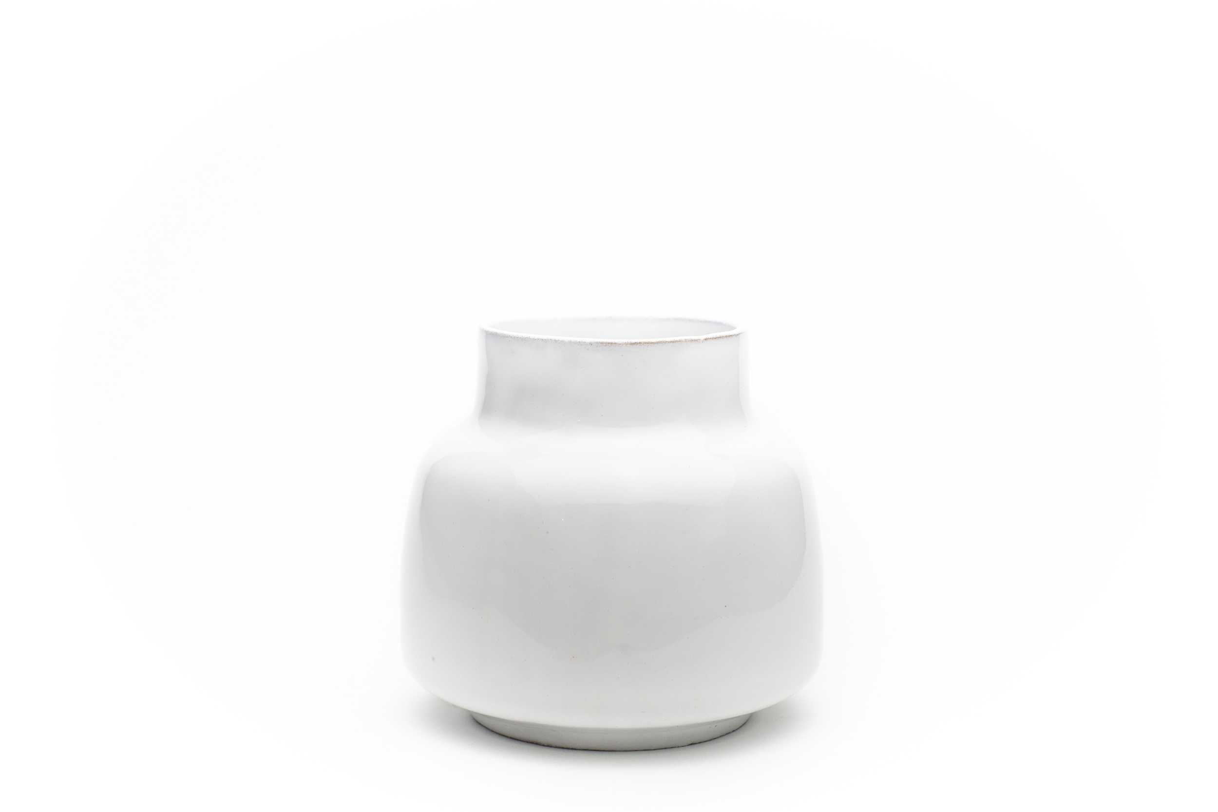 White designer ceramic mug