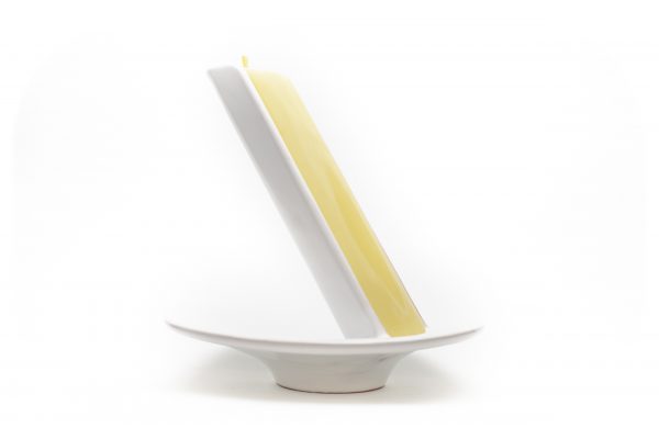 Luxury designer ceramic candle white