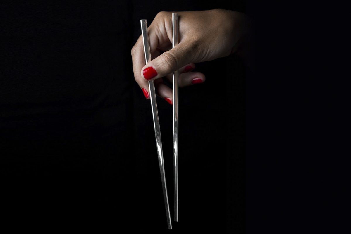Luxury sushi chopsticks silver boutillon