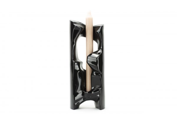 luxury ceramic designer black candle holder