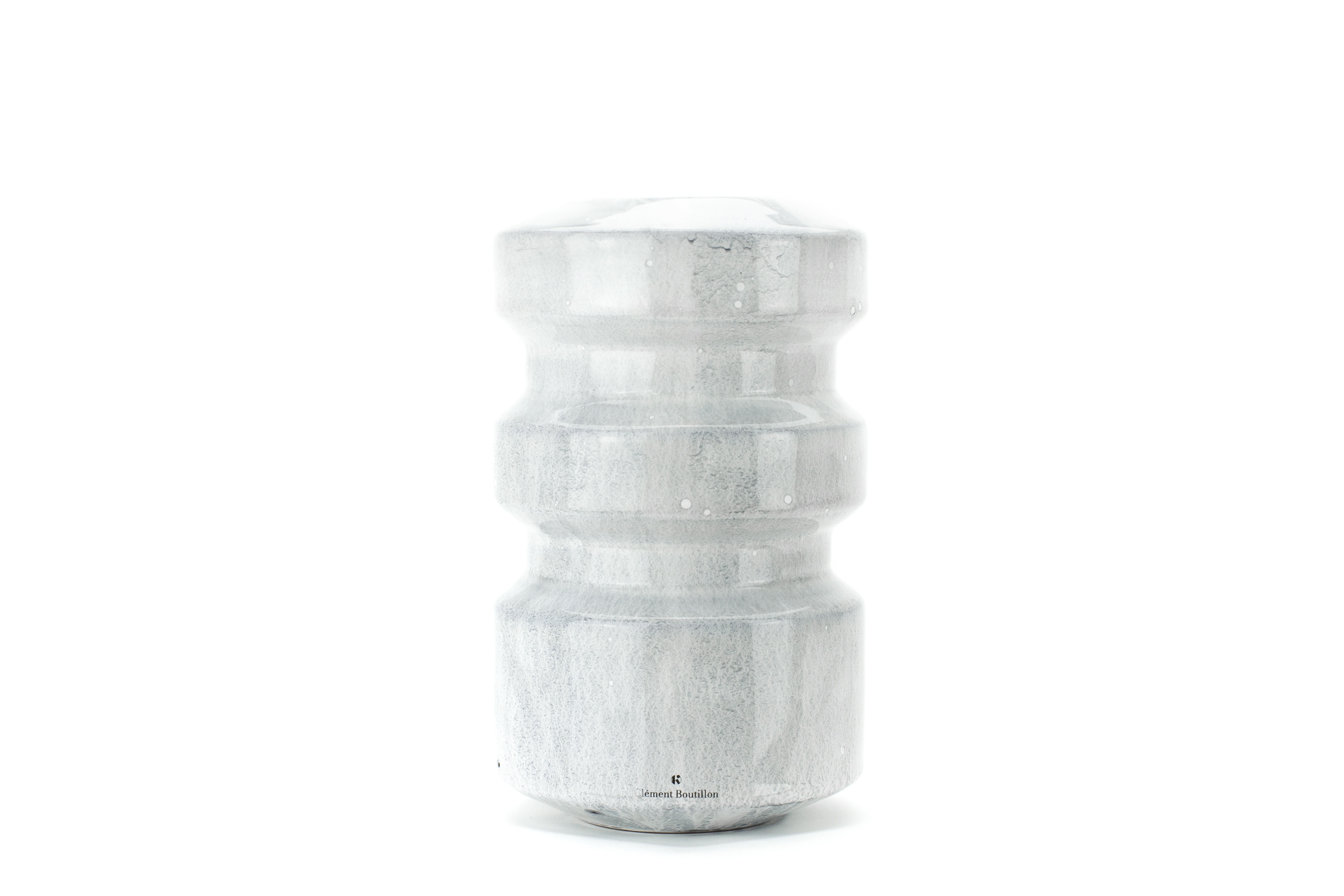 Designer ceramic vase, white  finish
