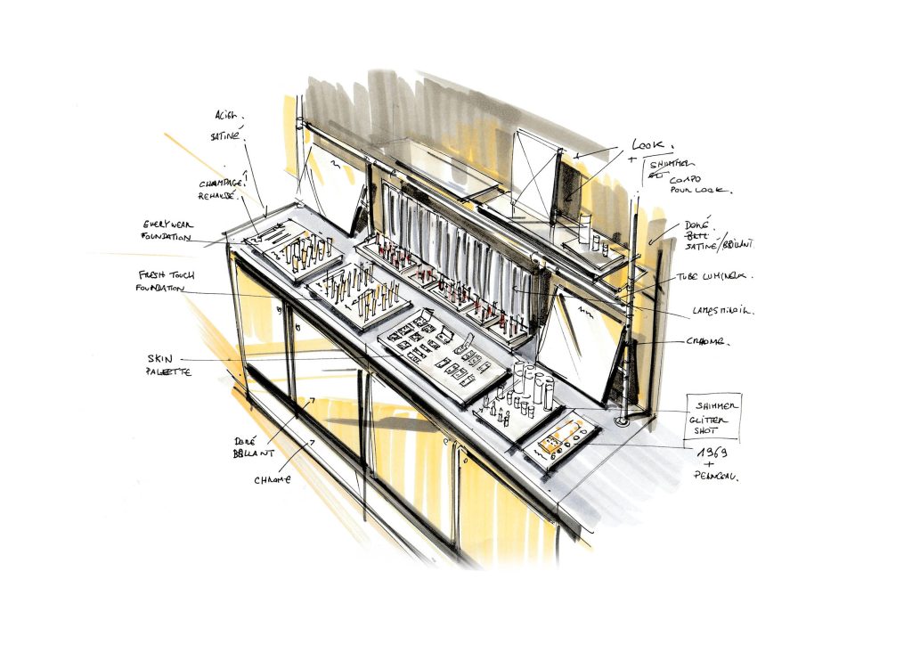 Design retail mural makeup