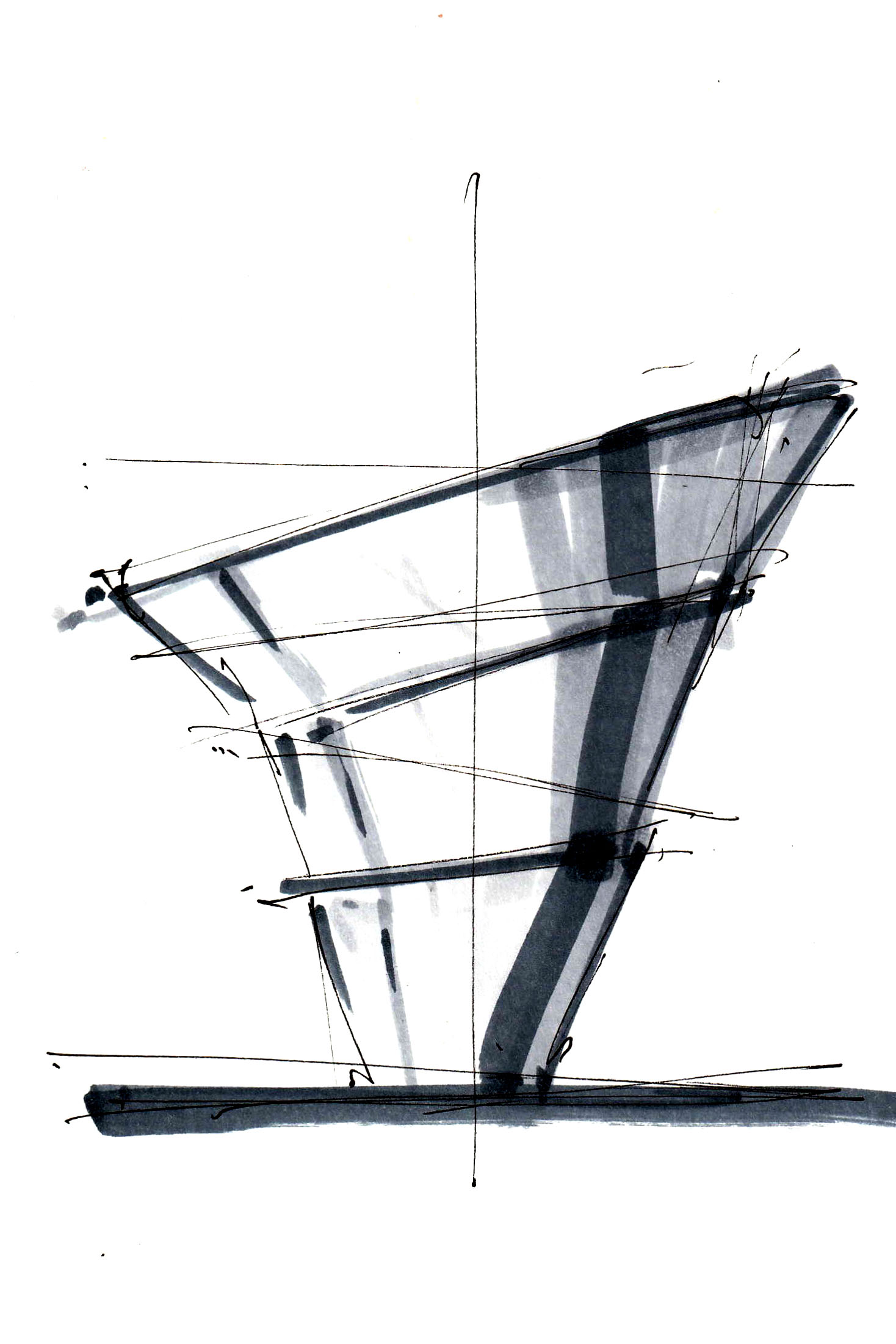 Design sketch verre croissant art de la table final