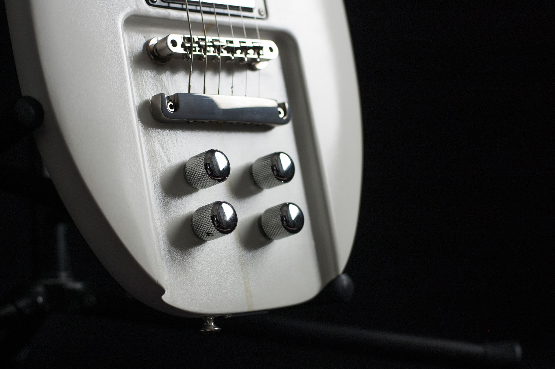 Détail du design de la guitare moderne
